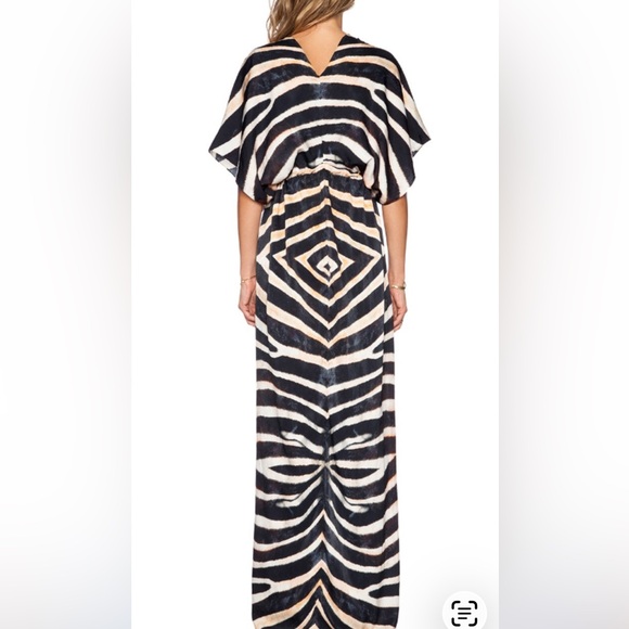 Lotta Stensson Revolve Zebra Maxi Kaftan Robe XS - Picture 3 of 5